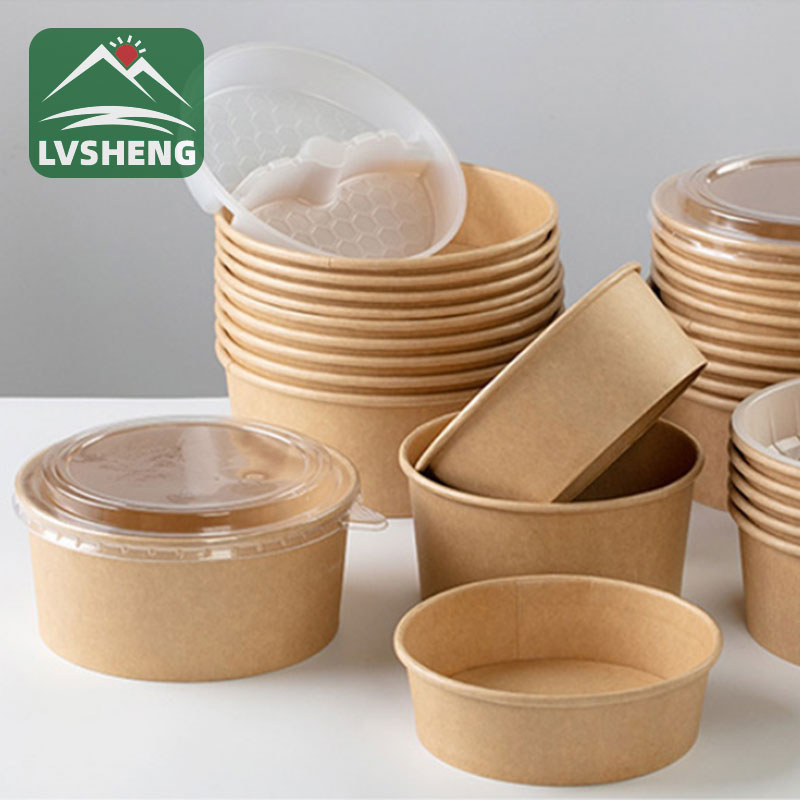 Konveks qapaqlı 24oz ilə kağız qabı